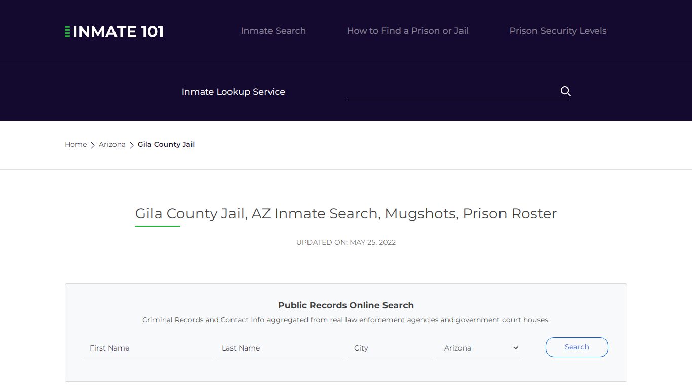 Gila County Jail, AZ Inmate Search, Mugshots, Prison ...